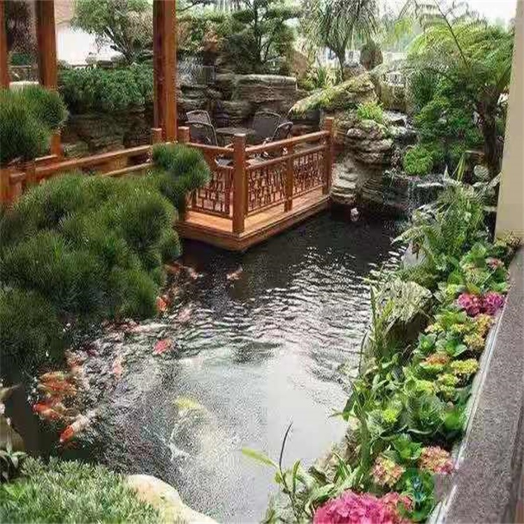 坊子大型庭院假山鱼池景观设计